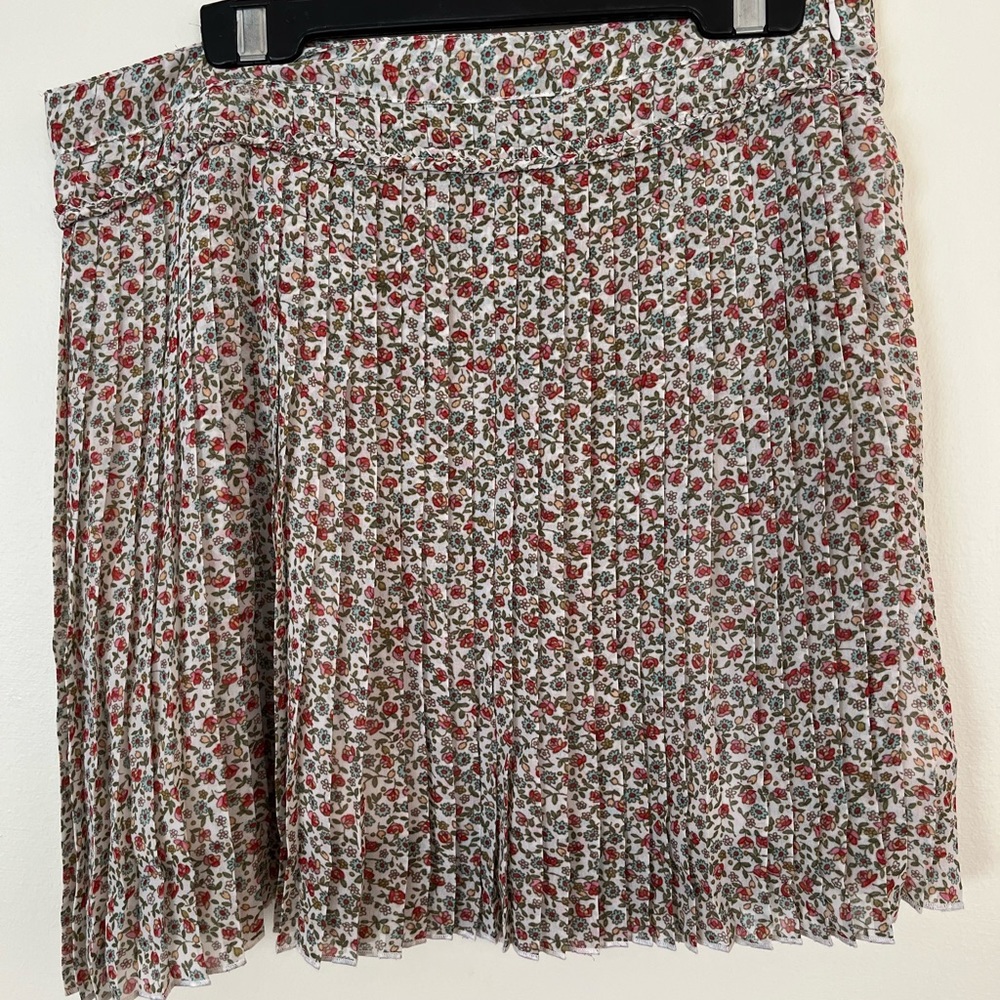 NWT Timeout pleated skirt floral print lined size 4 Spring Summer